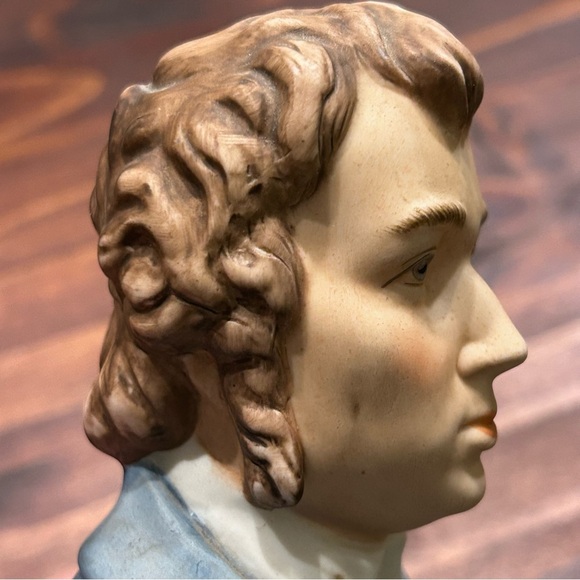 Vintage Lefton China Hand Painted Chopin Bust  KW1166 Composer 6” Tall - Picture 7 of 16